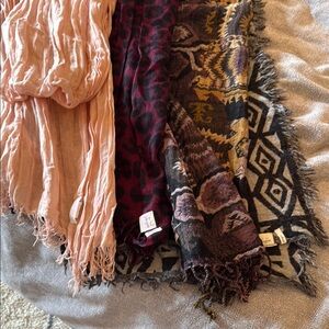 Wilfred scarves. Varying thickness and warmth.